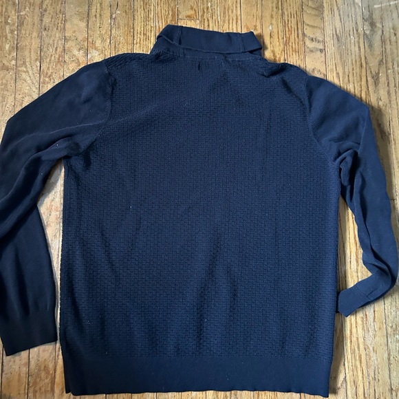 RW & CO Shawl-Collar Navy Sweater - Picture 2 of 4